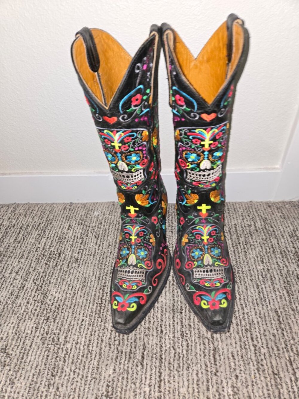 Old Gringo Klak Sugar Skull Boots size 10 - Picture 4 of 8